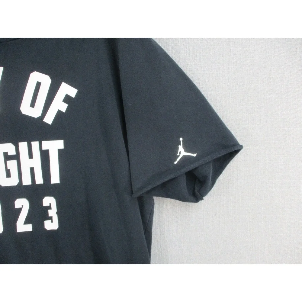 Jordan City of Flight AJ23 Short Sleeve Hoodie Black Mens XXL